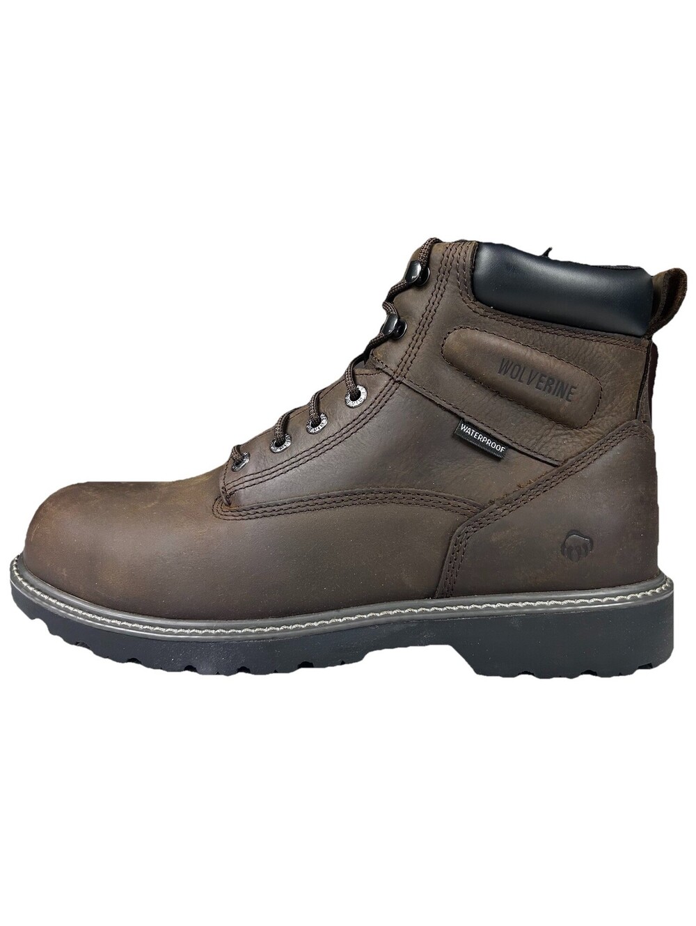 WOLVERINE Men’s Floorhand Waterproof Steel Toe Boots Size 8 Dark Brown New